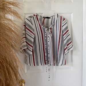 Striped cropped top